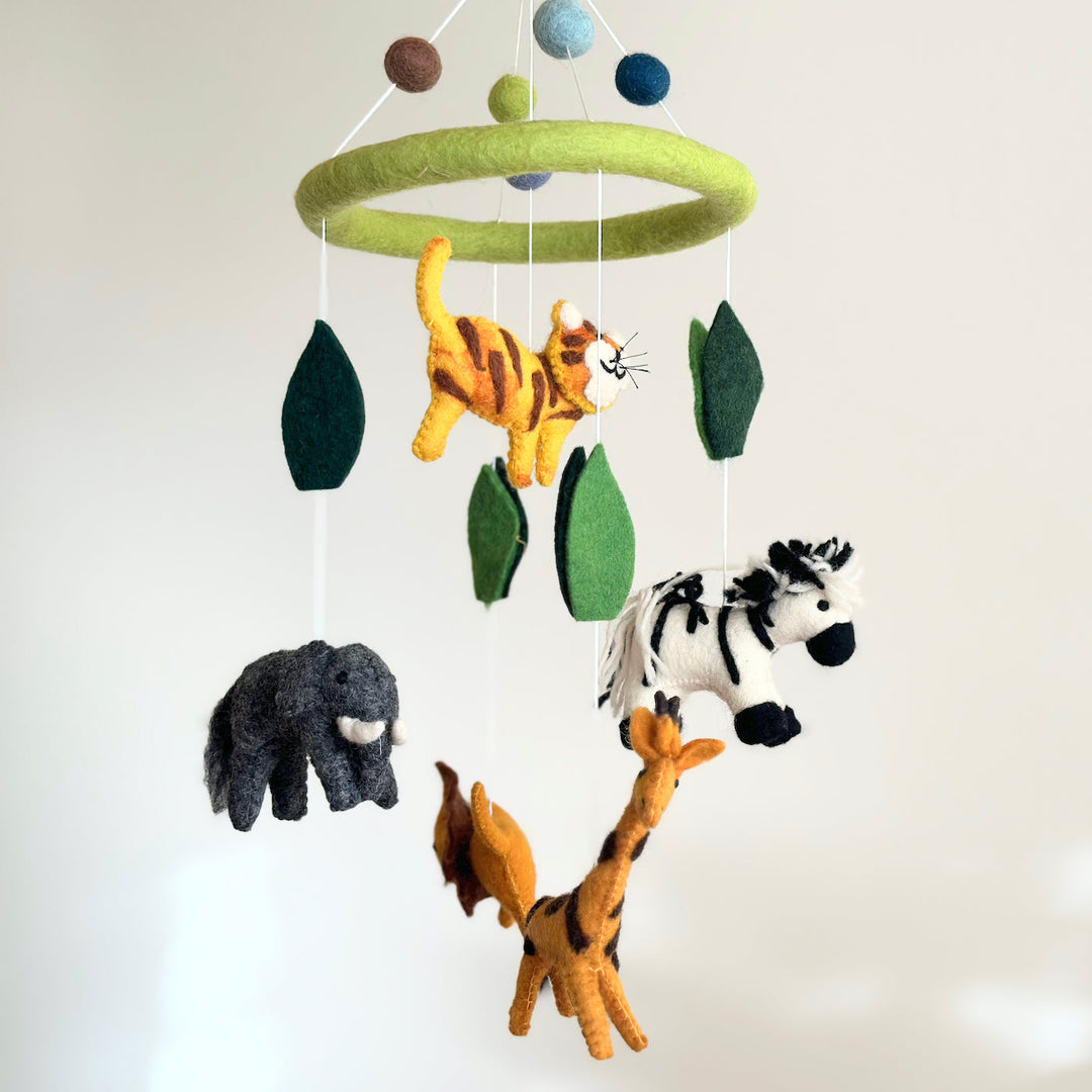 Felt Safari Animal Baby Mobile
