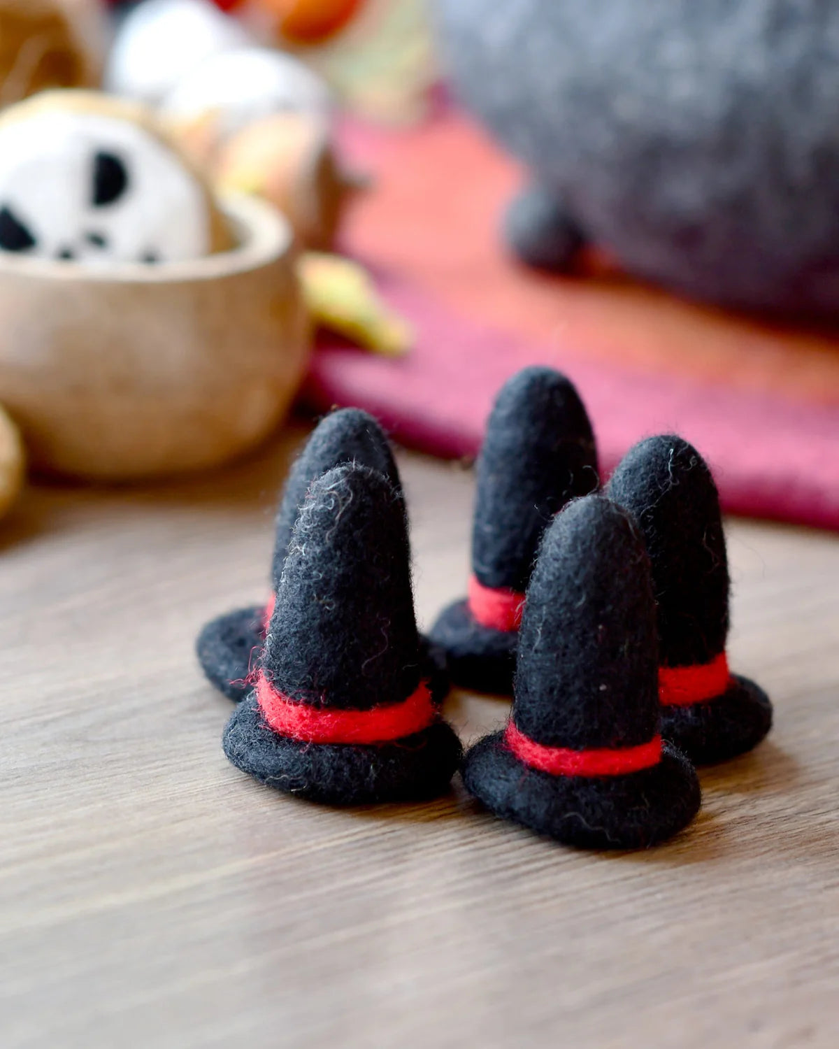 Felt Witches Hat Loose Parts, Set of 5