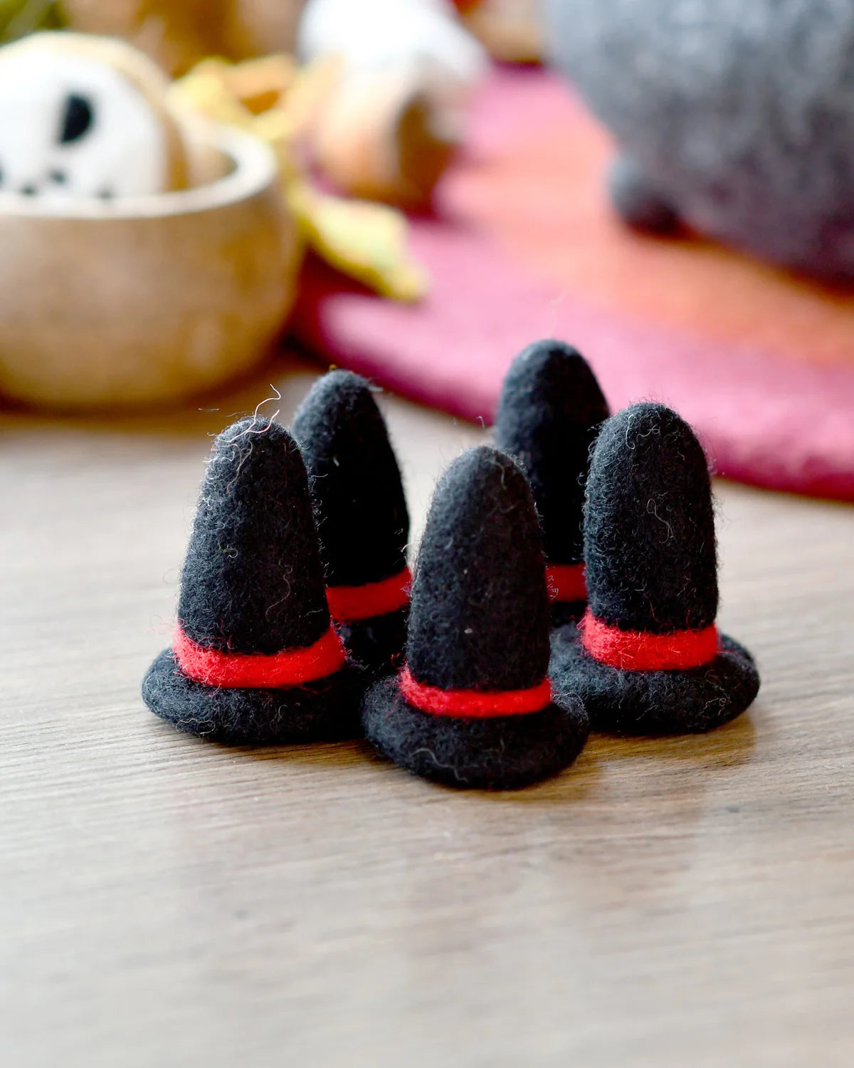 Felt Witches Hat Loose Parts, Set of 5