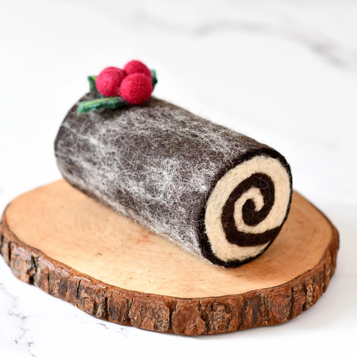 Pre-Order Felt Christmas Yule Log Cake (Ships in November)