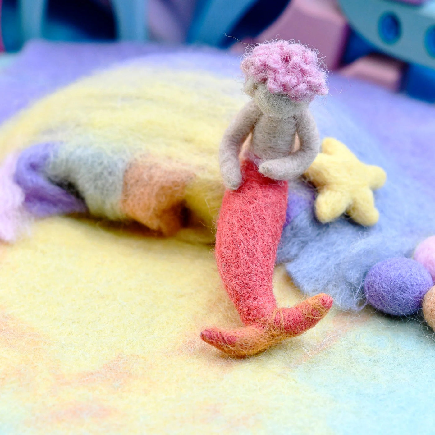 Felt Waldorf Merman, Red Hair