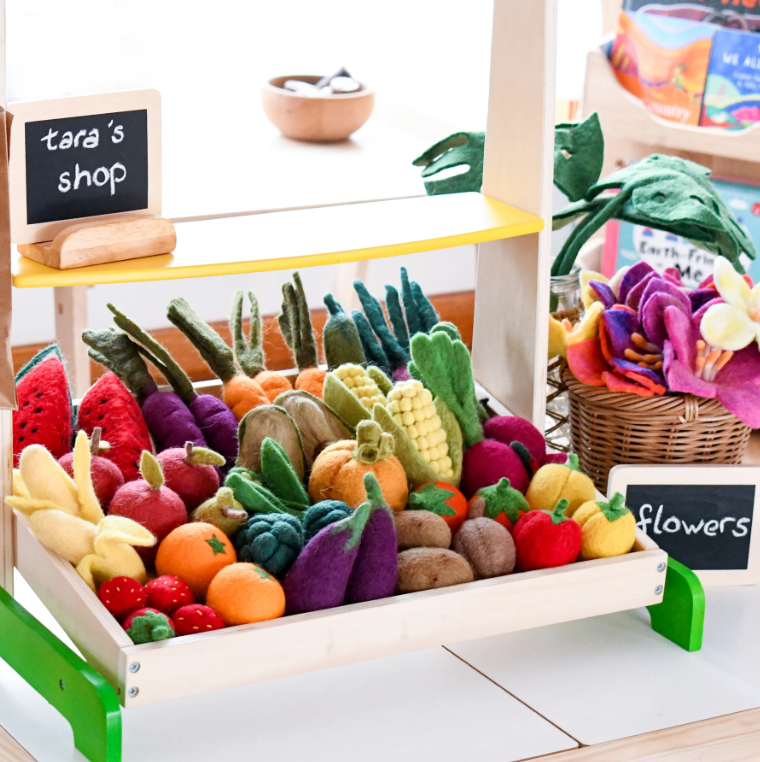 Pre-Order Felt Fruits and Vegetables, Set A, 14 pcs (Ships in