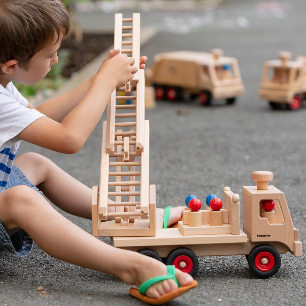 Fagus Wooden Fire Truck – My Toy Wagon