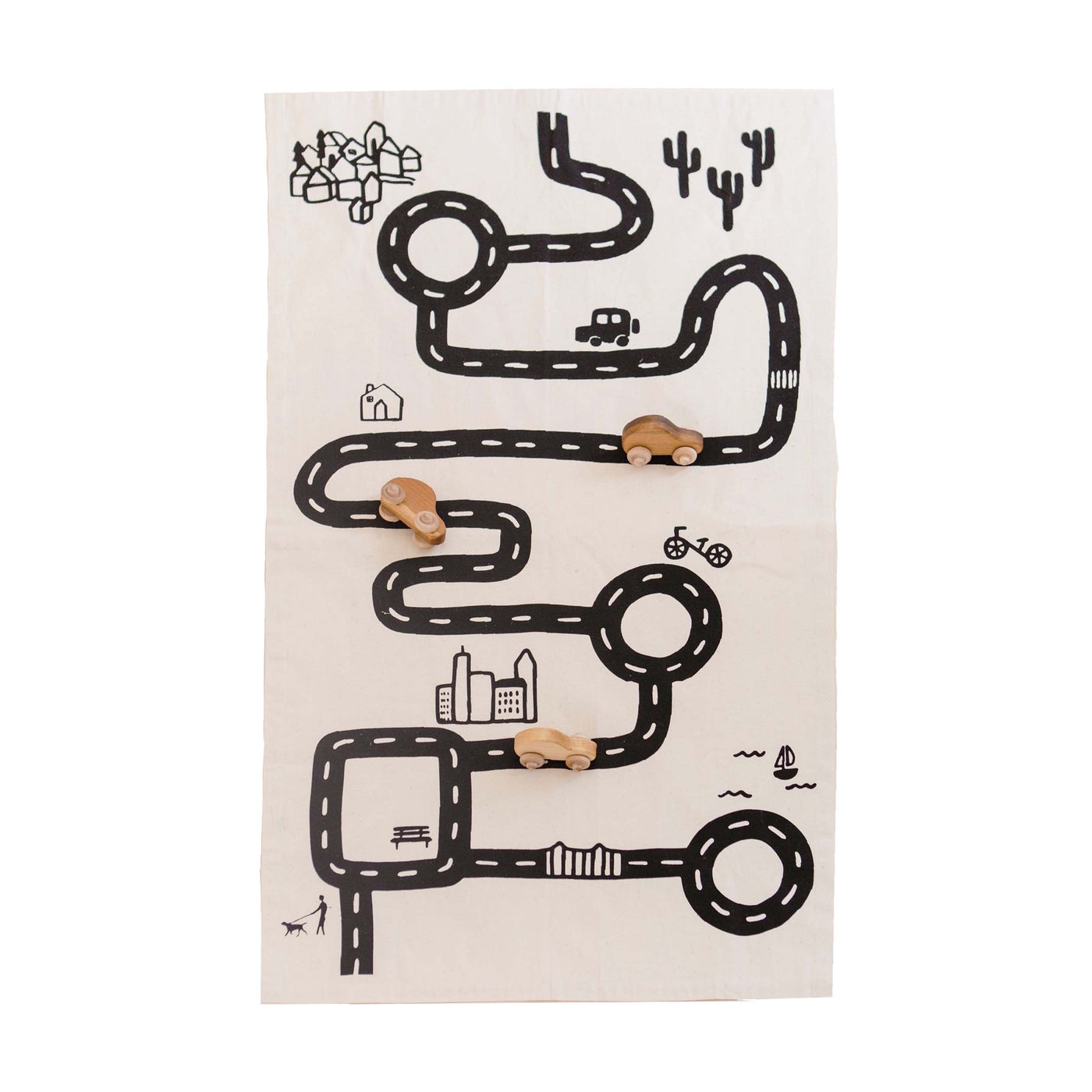 Canvas Floor Mat | Handmade Play Mat for Kids | Roll-Up Toy Mat