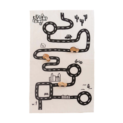 Canvas Floor Mat | Handmade Play Mat for Kids | Roll-Up Toy Mat