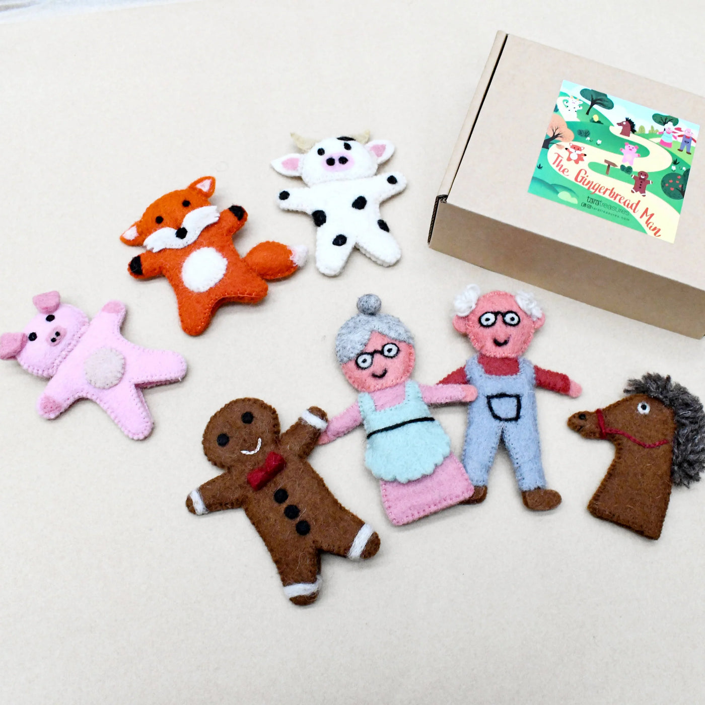 Pre-Order Gingerbread Man Story, Finger Puppet Set (Ships in November)