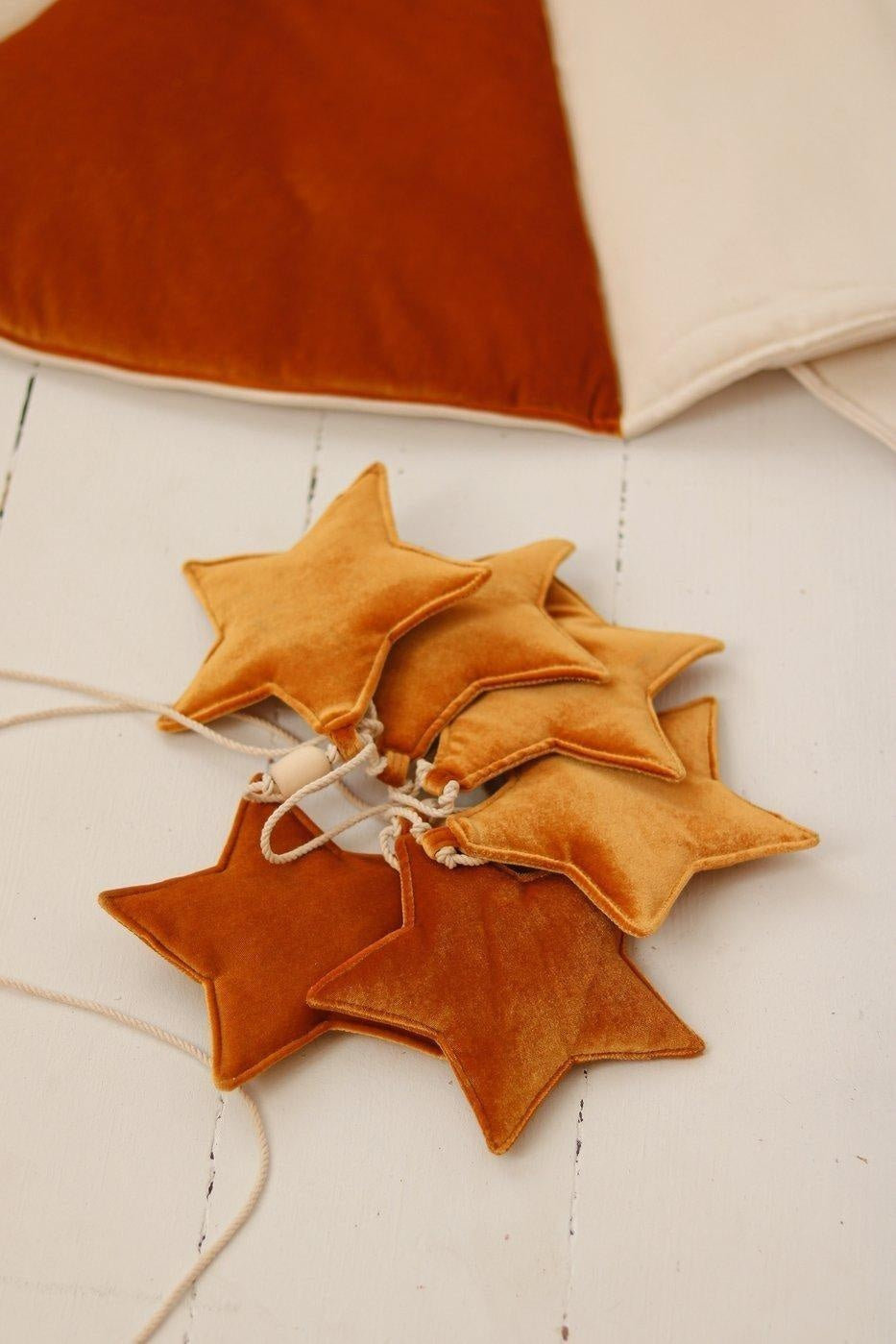 Velvet “Gold Dust” Garland with Stars