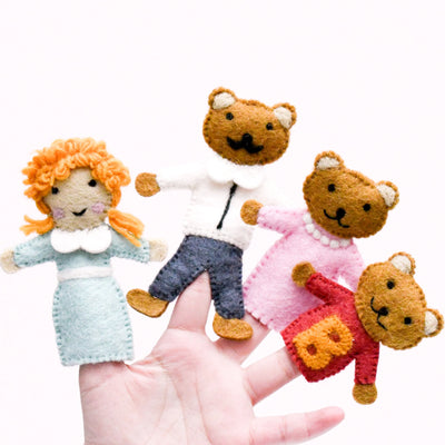 Pre-Order Goldilocks and the Three Bears, Finger Puppet Set (Ships in November)