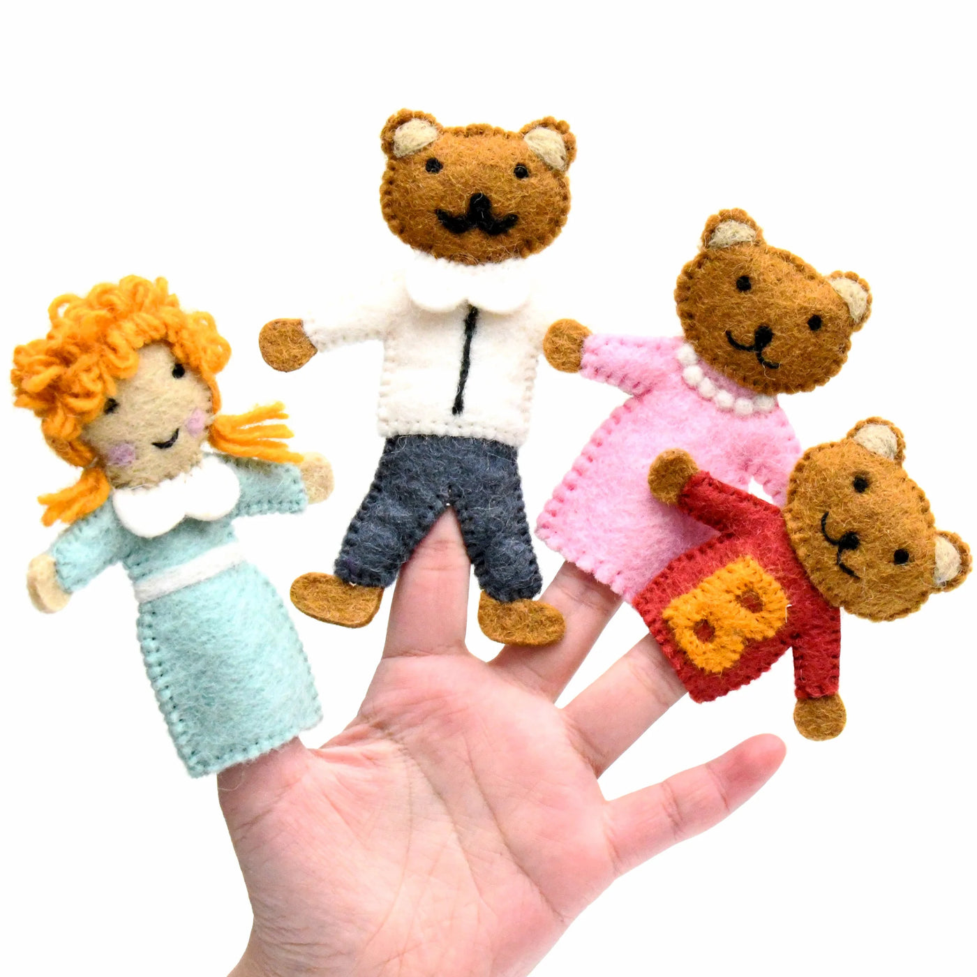 Pre-Order Goldilocks and the Three Bears, Finger Puppet Set (Ships in November)