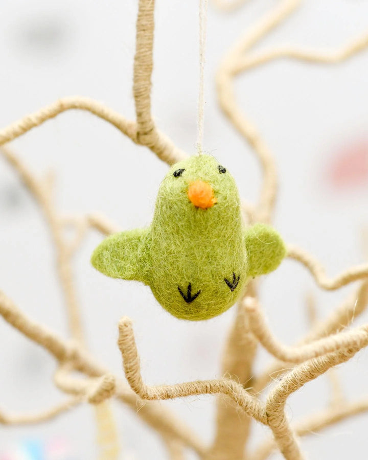 Felt Green Chick Ornament