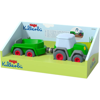 HABA Kullerbu Tractor and Trailer with Momentum Motor