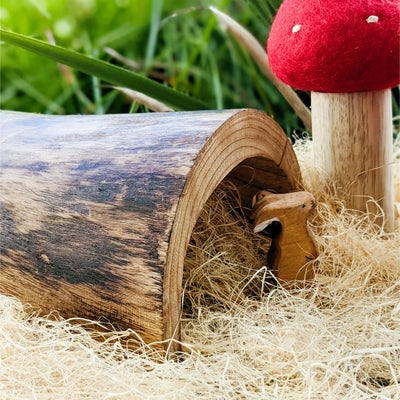 Papoose Half Hollow Log