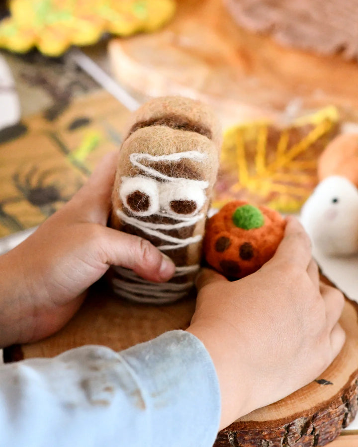 Sale Felt Pumpkin Cream Puff for Halloween