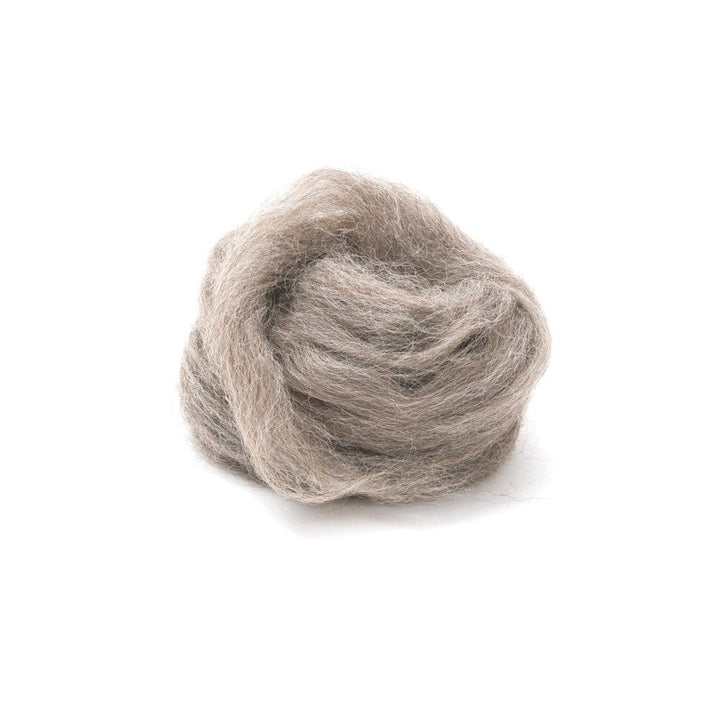Light Gray Corriedale wool roving, 1 oz, for classroom wet felting and needle felting