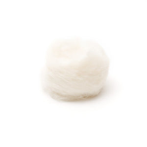 White Corriedale wool roving, one ounce