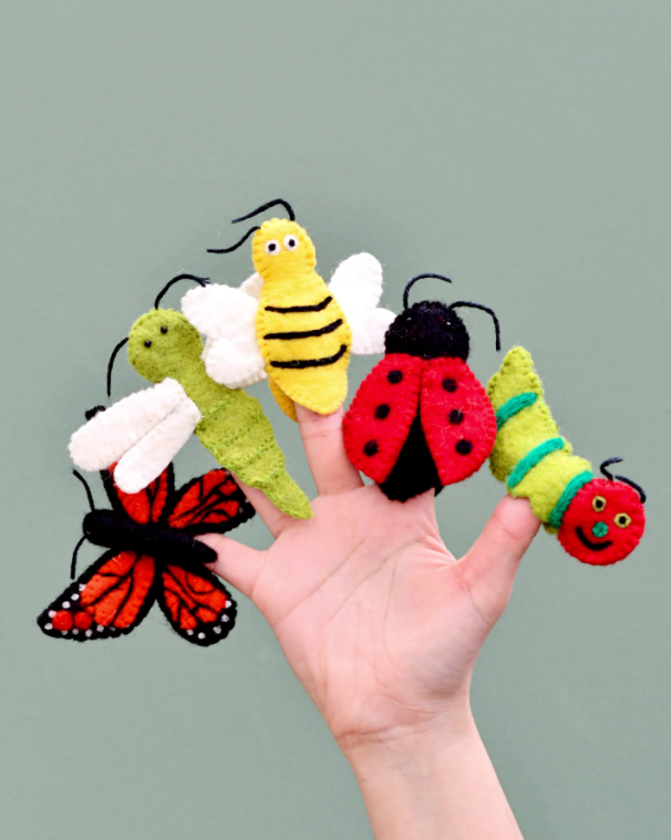 Insect and Bugs Finger Puppet Set of 5