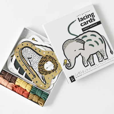 Lacing Cards - Jungle Animals