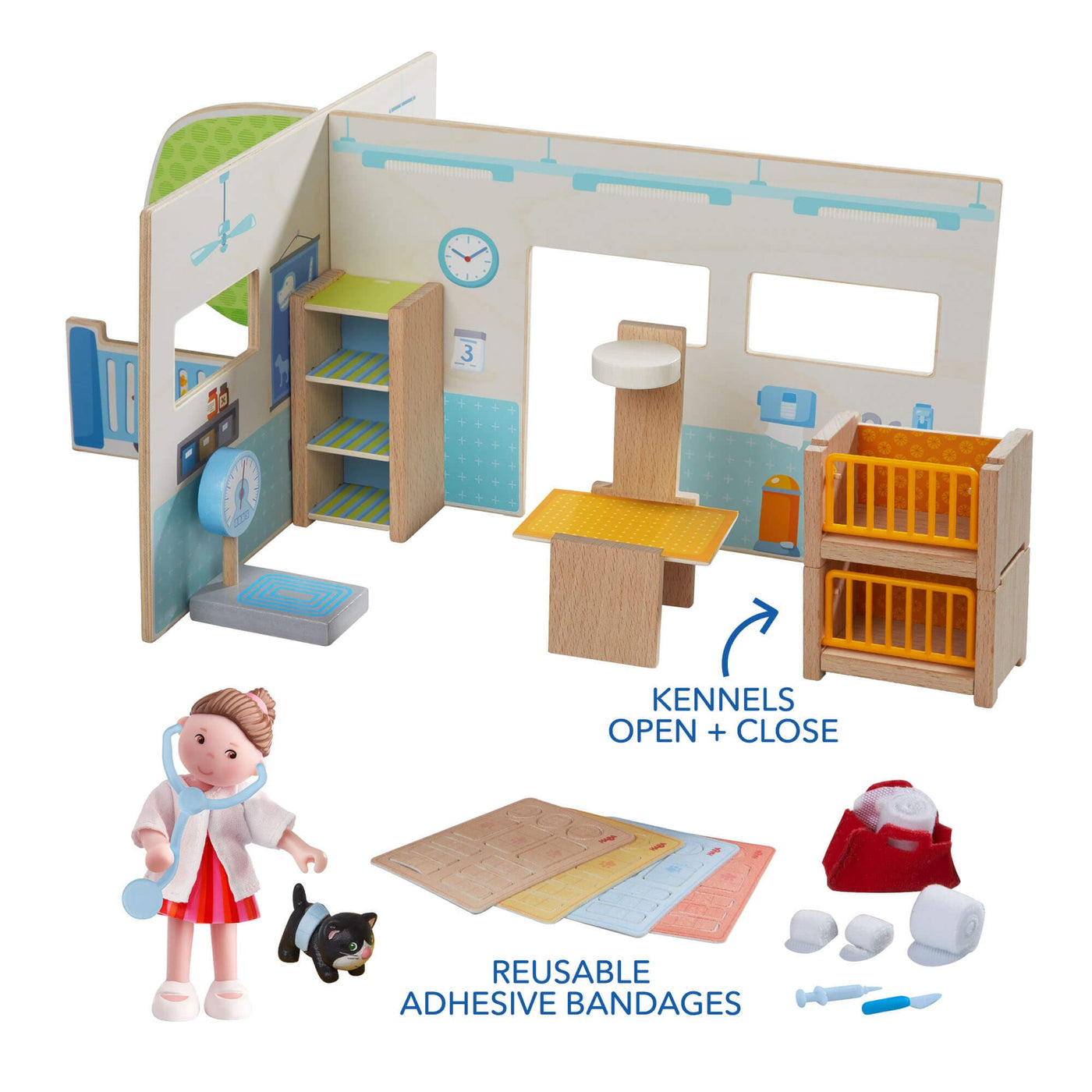 HABA Little Friends Vet Clinic Play Set with Rebecca Doll