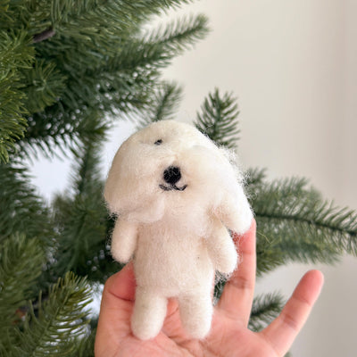 Maltese Dog Finger Puppet