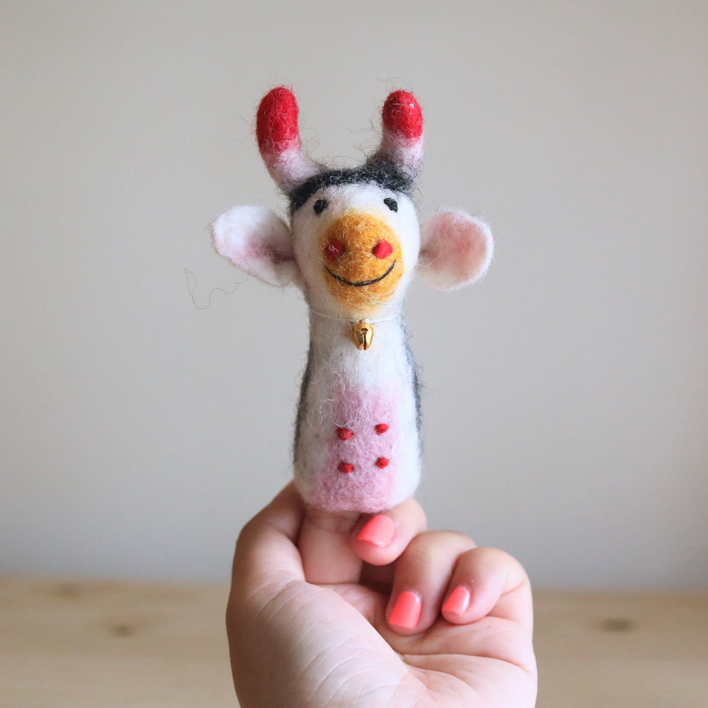 Milk Cow Finger Puppet