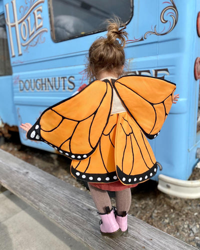 Jack Be Nimble Orange Monarch Butterfly Costume Wings (Ships in 1 Week)