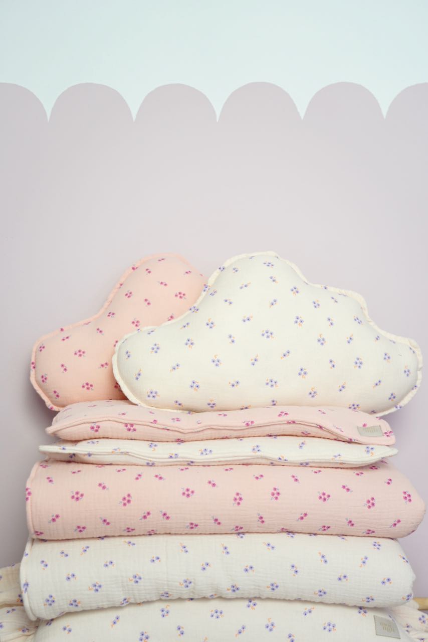 Muslin "Purple forget-me-not" Cloud Pillow