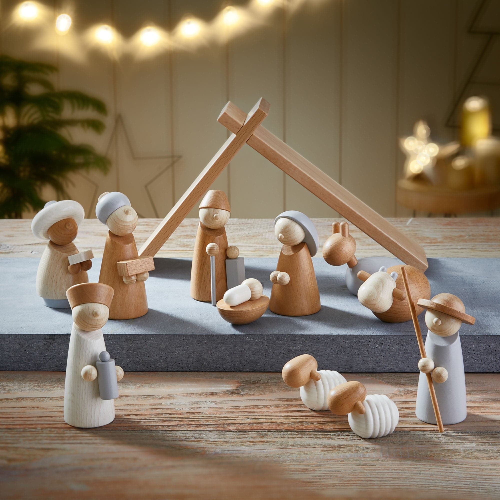 Natural Wood Nativity Set – My Toy Wagon
