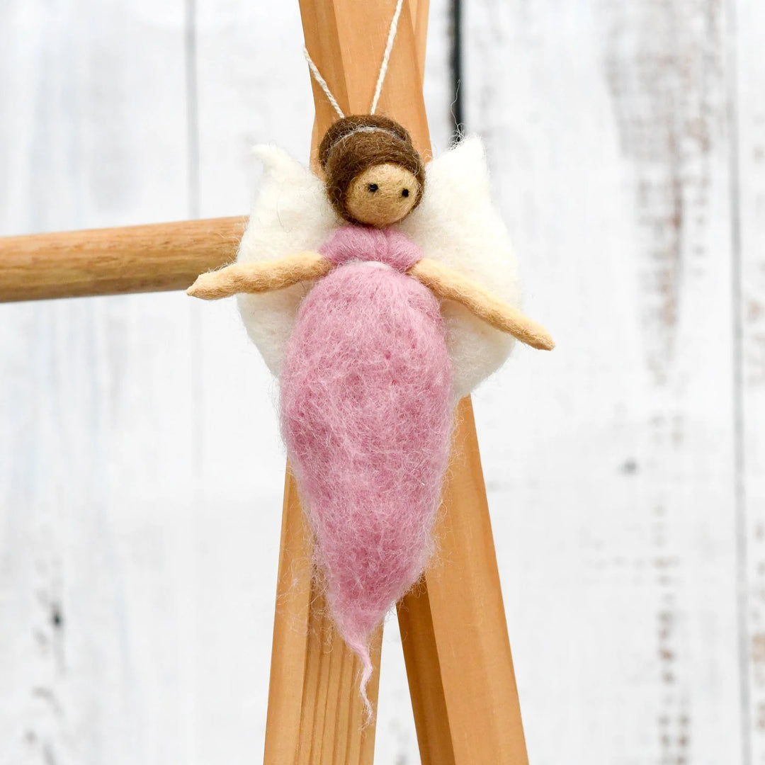 Sale Needle Felted Fairy, Light Pink Dress