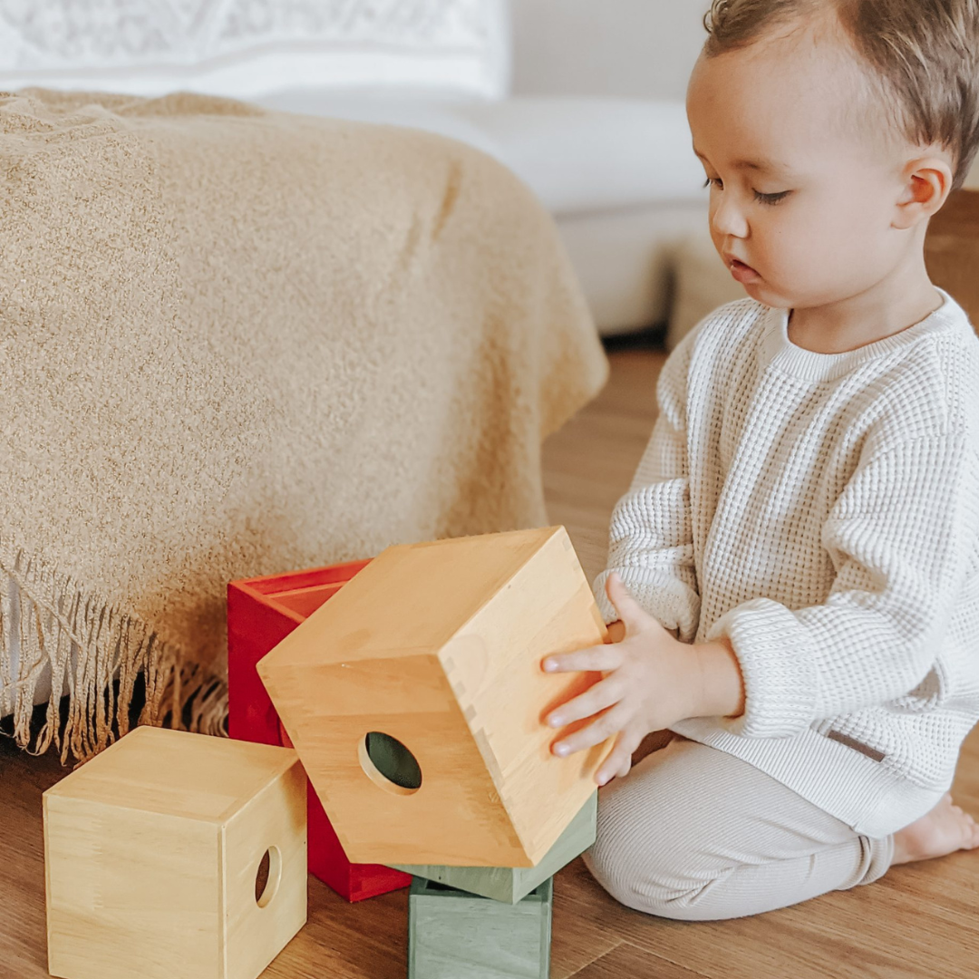 Wooden nesting hot sale boxes toys