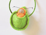 Fairyshadow Love Bug in Leaf Necklace, Assorted Colors · view 4