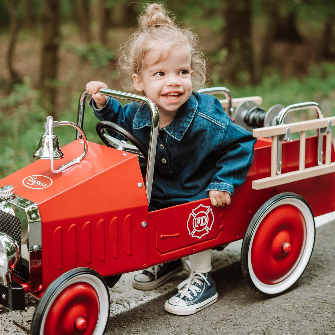 fire truck pedal cars Baghera Ride On Fire Truck Pedal Car – My Toy Wagon