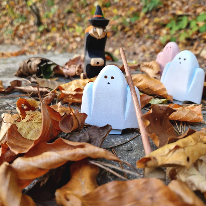 Bumbu Wooden Halloween Ghost, Pink