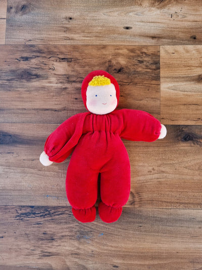Evi Cuddle Baby Waldorf Doll, Red