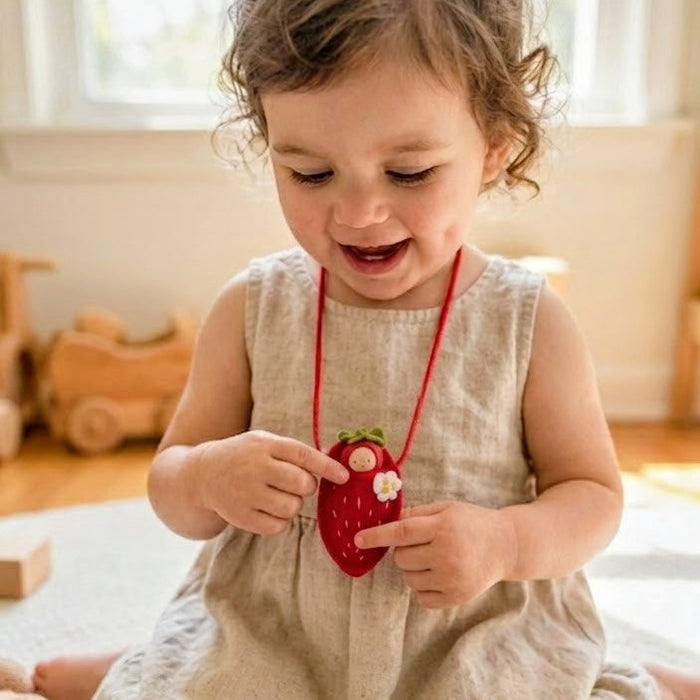 Fairyshadow Strawberry Baby Necklace, Red