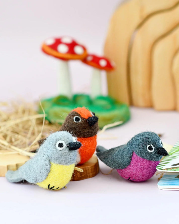 Felt Australian Robins, Set of 3