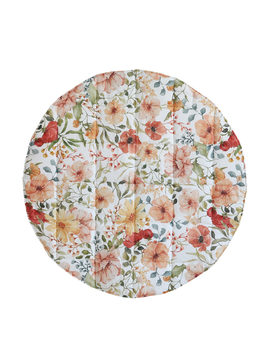 “Flower Power” Round Cotton Mat