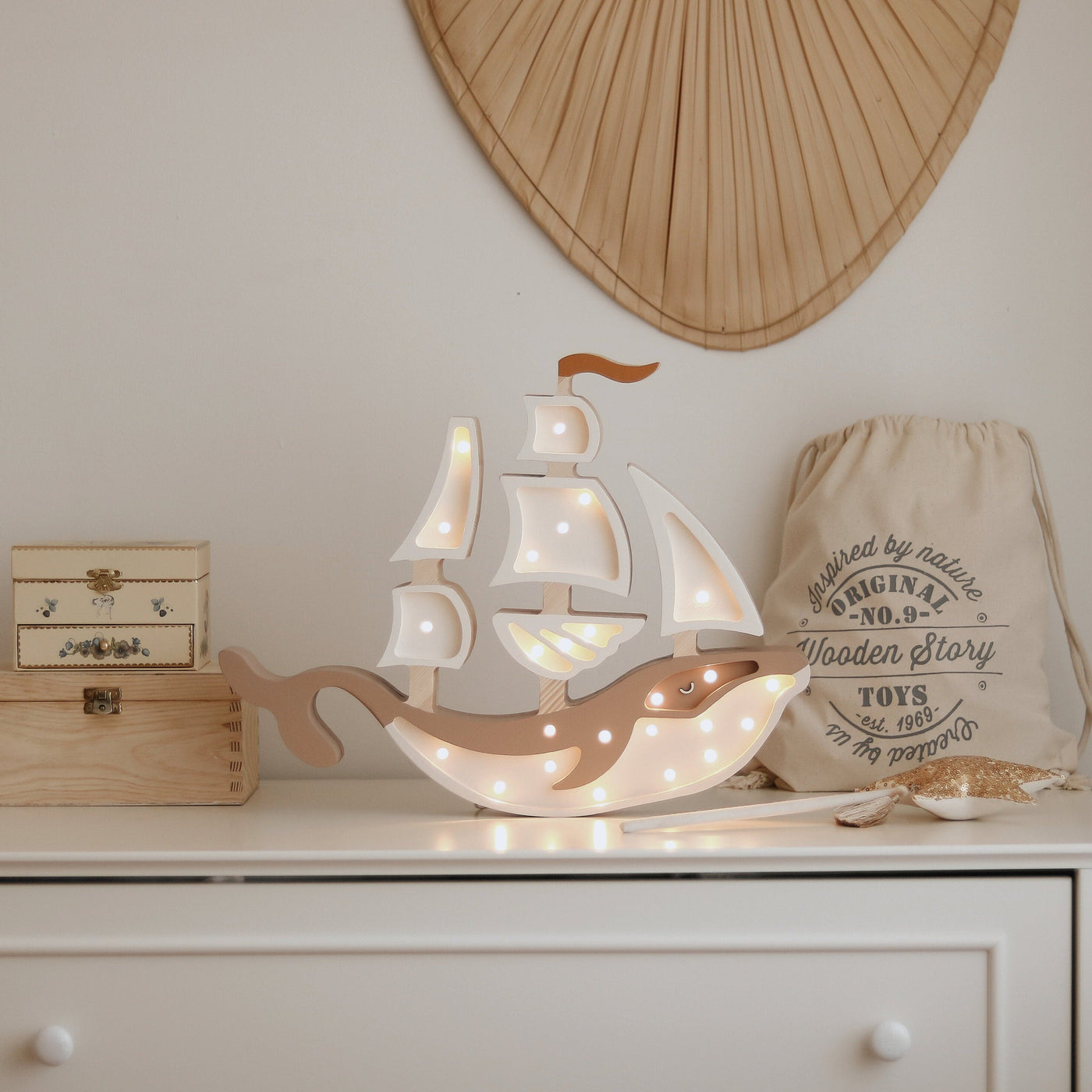 Little Lights Whale Ship Lamp