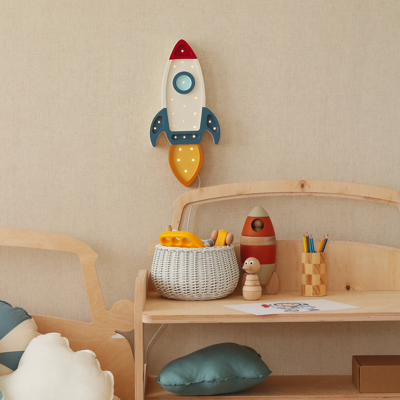 Little Lights Rocket Ship Lamp