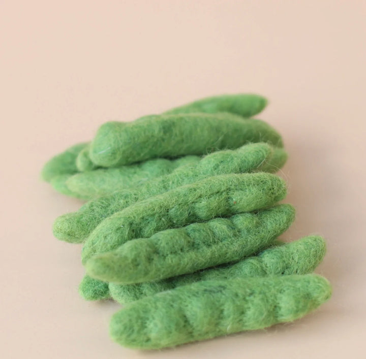 Papoose Felt Snow Peas, Set of 6