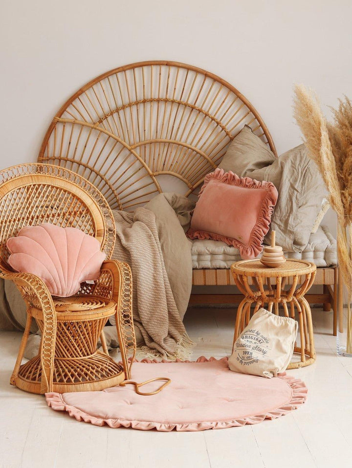 Moi Mili Soft Velvet Apricot Shell Pillow