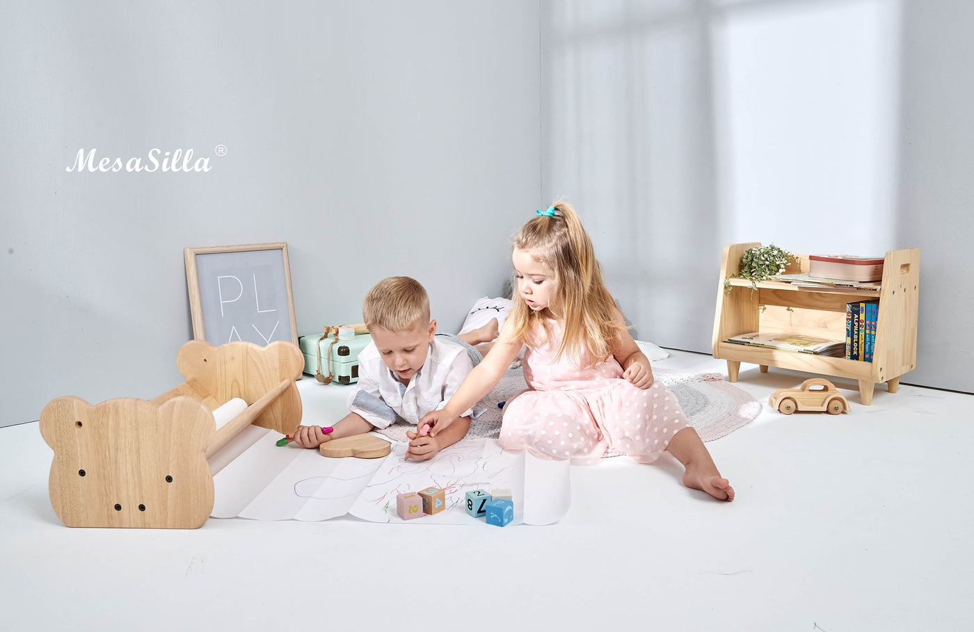 Mesasilla Toddler Book Caddy with Detachable Divider - Innovative Storage Solution