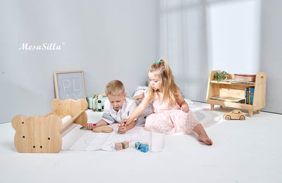 Mesasilla Toddler Book Caddy with Detachable Divider - Innovative Storage Solution