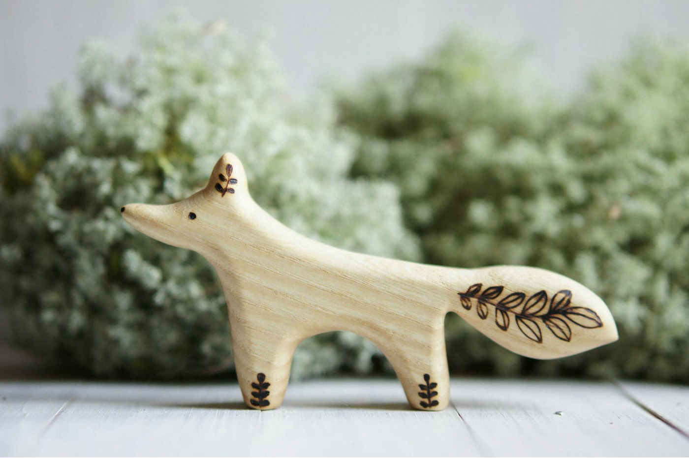 Wooden Standing Fox