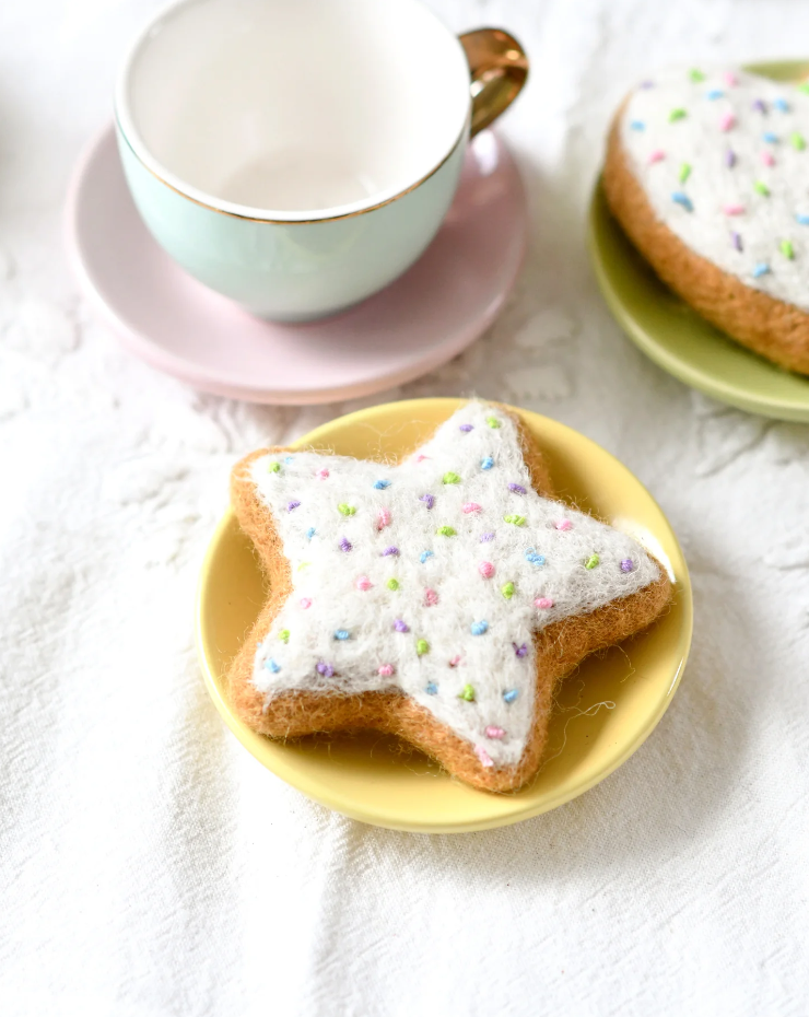 Felt Star Icing Cookies with Sprinkles