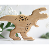 Wooden T-Rex, Mama, a natural wood animal toy by Tiny Fox Hole (view 2) · view 2