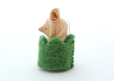 Fairyshadow Little Critter in a Hedge Cozy, Tan Mouse