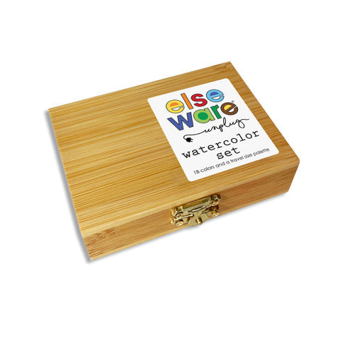Watercolor Essentials Bundle | Bamboo Case, Metallics, &amp; Paper Pad