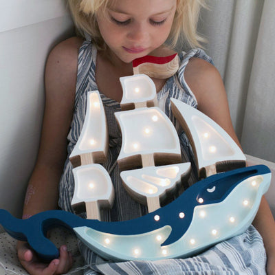 Little Lights Whale Ship Lamp