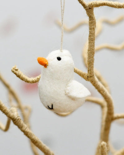 Felt White Chick Ornament