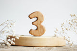 Wooden Number, a hand-carved wooden toy by Tiny Fox Hole. · view 4
